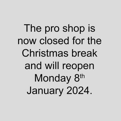 Pro Shop Closure